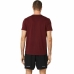 Men’s Short Sleeve T-Shirt Asics  ASICS Big Logo Dark Red