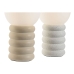 Lámpara de mesa Home ESPRIT Blanco Beige Cerámica Cristal 220 V 15 x 15 x 28 cm (2 Unidades)