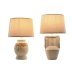 Lampă de masă Home ESPRIT Bej Natural Ceramică 50 W 220 V 28 x 28 x 47 cm (2 Unități)