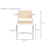 Floor chair DKD Home Decor White Silver Natural 65,5 x 62 x 79 cm
