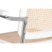 Podna stolica DKD Home Decor Bijela Srebrna Prirodno 65,5 x 62 x 79 cm