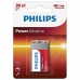 Pilha Alcalina Philips Batería 6LR61P1B/10 9V 6LR61