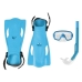 Potápačské okuliare s trubicou a plutvami Deti