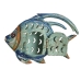 Prydnadsfigur Home ESPRIT Fisk Medelhavs 19 x 4 x 13 cm