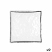 Piatto da pranzo Quid Select Filo Bianco Nero Plastica Quadrato 19 x 19 x 4,5 cm (12 Unità)