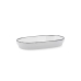 Tablett für Snacks Ariane Vital Filo Weiß Schwarz aus Keramik Tonerde 17,3 x 2,6 x 10 cm (8 Stück)