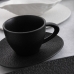 Krožnik Bidasoa Fosil Črna Keramika Aluminijev oksid 15,8 x 13,8 x 2 cm Kava (8 kosov)