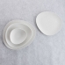 Tacka do przekąsek Bidasoa Fosil Biały Ceramika Tlenek glinu Owalna 39,1 x 26,3 x 3,4 cm (4 Sztuk)