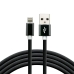 Câble USB vers Lightning EverActive CBS-1IB Noir 1 m