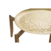 Τραπεζάκι Καφέ Home ESPRIT Χρυσό Φυσικό Ορείχαλκος Ξύλο από Μάνγκο 75 x 75 x 44 cm