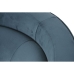 Fotoliu DKD Home Decor Albastru Natural Poliester Кадифе Lemn Metal 78 x 78 x 78 cm