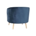 Sitz DKD Home Decor Blau natürlich Polyester Samt Holz Metall 78 x 78 x 78 cm