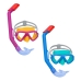 Snorkel beskyttelsesbriller og rør til børn Bestway Blå Fuchsia
