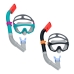 Snorkel beskyttelsesbriller og rør til børn Bestway Blå Sort Voksen