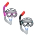Snorkel Goggles and Tube for Children Bestway Black Pink Adult