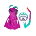 Duikbril met Snorkel en Zwemvliezen Bestway Multicolour 37-41