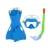 Dykmask med snorkel och simfötter Bestway Multicolour 24-27 (1 antal)