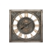 Ρολόι Τοίχου Home ESPRIT Γκρι Χρυσό Ασημί Κρυστάλλινο Σίδερο 80 x 10 x 80 cm
