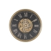 Ρολόι Τοίχου Home ESPRIT Μαύρο Χρυσό Κρυστάλλινο Σίδερο 80 x 9,5 x 80 cm