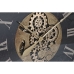 Ceas de Perete Home ESPRIT Negru Auriu* Geam Fier 80 x 9,5 x 80 cm