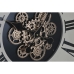 Nástěnné hodiny Home ESPRIT Černý Béžový Zlatá Přírodní Kov Dřevo 74 x 9 x 91 cm