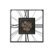 Nástěnné hodiny Home ESPRIT Černý Zlatá Kov Sklo 80 x 8 x 80 cm