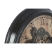 Ceas de Perete Home ESPRIT Negru Auriu* Natural Geam Fier Vintage 67 x 9 x 67 cm