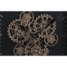 Muurklok Home ESPRIT Zwart Gouden Metaal Kristal 80 x 8 x 80 cm