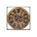 Стенен часовник Home ESPRIT Златен Естествен Кристал Желязо Дървен MDF 72 x 10 x 72 cm