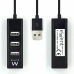 USB elosztó Ewent EW1123 Fekete