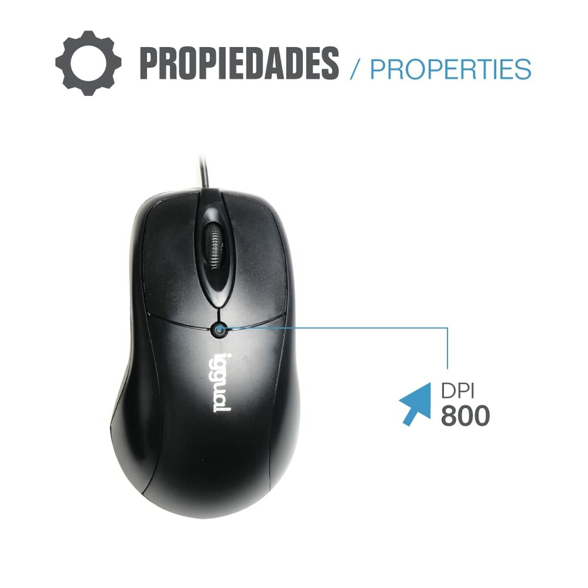 Klaviatuur ja Hiir iggual QWERTY USB Must Hispaaniakeelne Qwerty