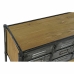 Consola DKD Home Decor Marrón Negro Metalizado Metal Abeto 129,5 x 34 x 88 cm
