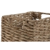 Basket set Home ESPRIT Natural Metal Natural Fibre 36 x 28 x 21 cm (2 Pieces)