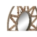 Игра на Огледала Home ESPRIT Естествен Дървен Кристал Scandi 20 x 1 x 20 cm (3 Части)