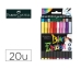 Conjunto de Canetas de Feltro Faber-Castell 116452 Multicolor (20 Peças)