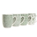 4 vnt. puodelių rinkinys Home ESPRIT Balta Žalia Porcelianas 340 ml