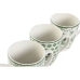 4 vnt. puodelių rinkinys Home ESPRIT Balta Žalia Porcelianas 340 ml