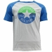 Kurzarm-T-Shirt für Kinder Converse Block Raglan Blau Weiß