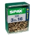 Varžtų dėžutė SPAX Yellox Medžio Plokščia galvutė 150 Dalys (2 x 10 mm)