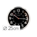 Ρολόι Τοίχου Q-Connect KF16948 Μαύρο Ø 25 cm Μέταλλο