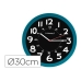 Nástenné hodiny Q-Connect KF11214 Ø 30 cm Modrá Aluminium Plastické Moderný
