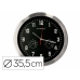 Стенен часовник Q-Connect KF16953 Черен Ø 35,5 cm