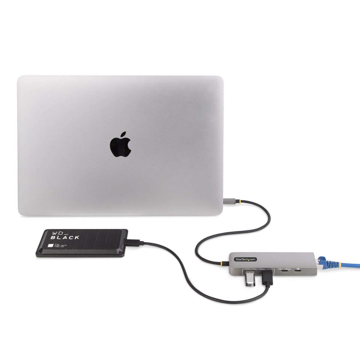 Hub USB-C Startech 10G2A1C25EPD-USB-HUB Siva