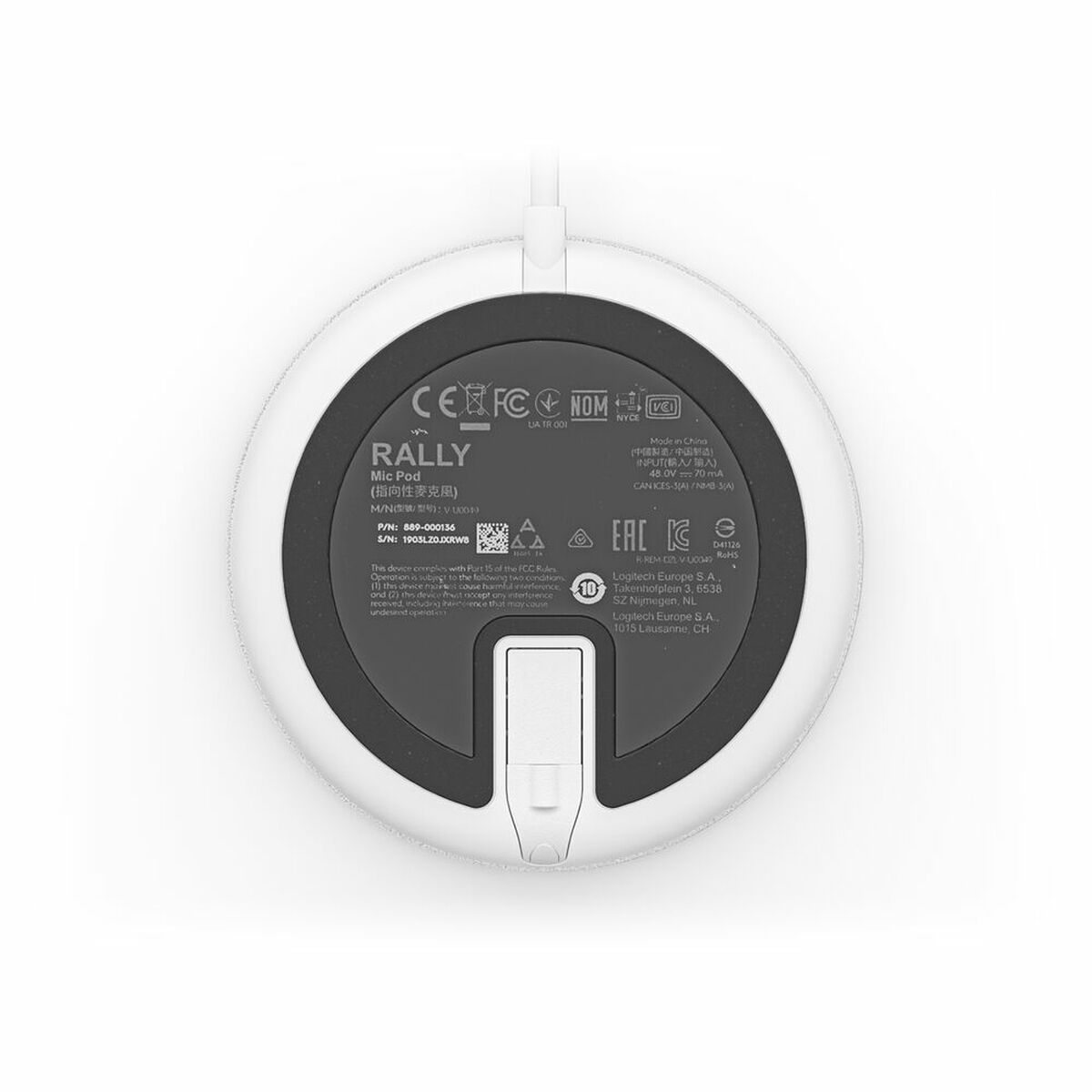 Microphone Logitech 952-000038 Blanc