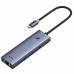 USB šakotuvas Baseus Juoda Pilka (1 vnt.)