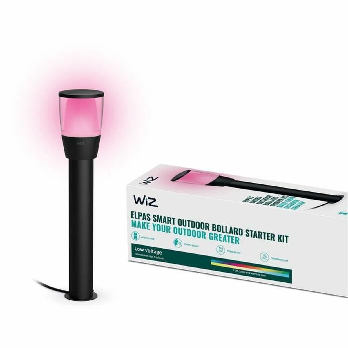 Solcellelampe Wiz Elpas Sort 400 lm