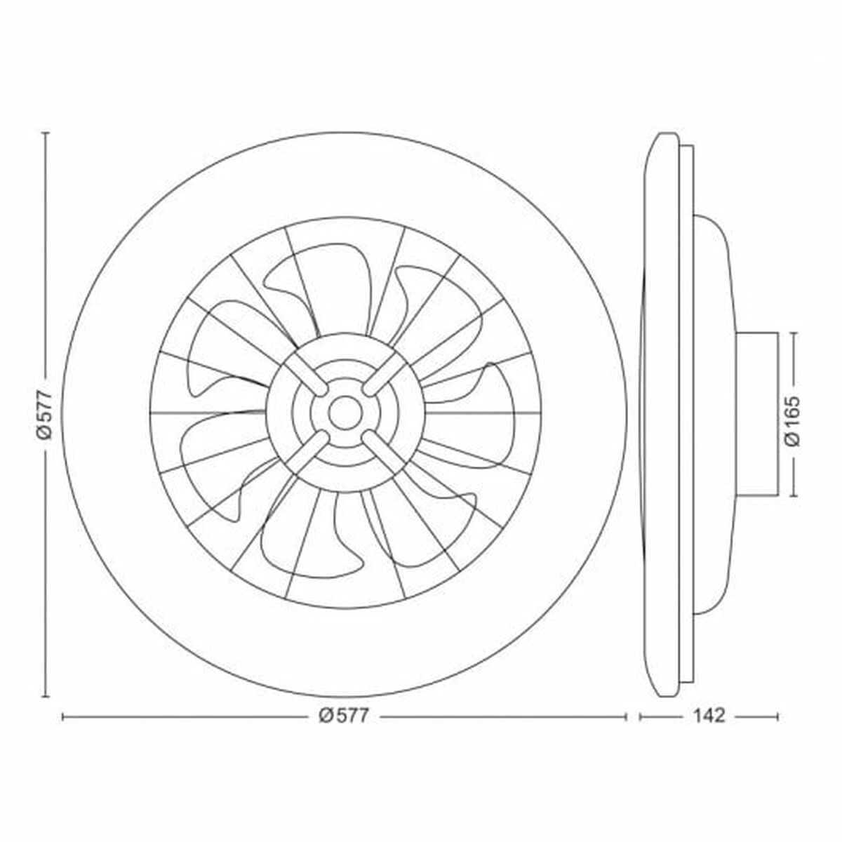 Loftsventilator med lys Philips Hvid