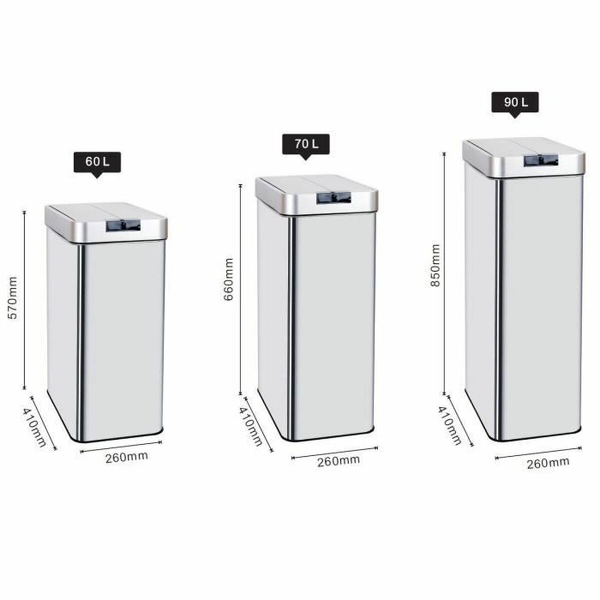 Jäteastia Kitchen Move Harmaa 70 L