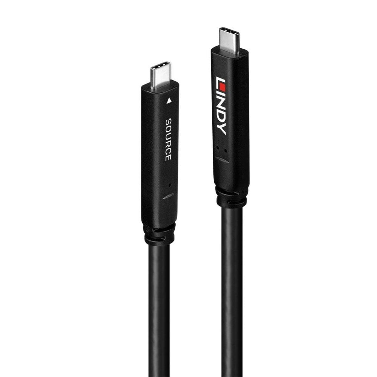 USB-C til USB-C-kabel LINDY Sort