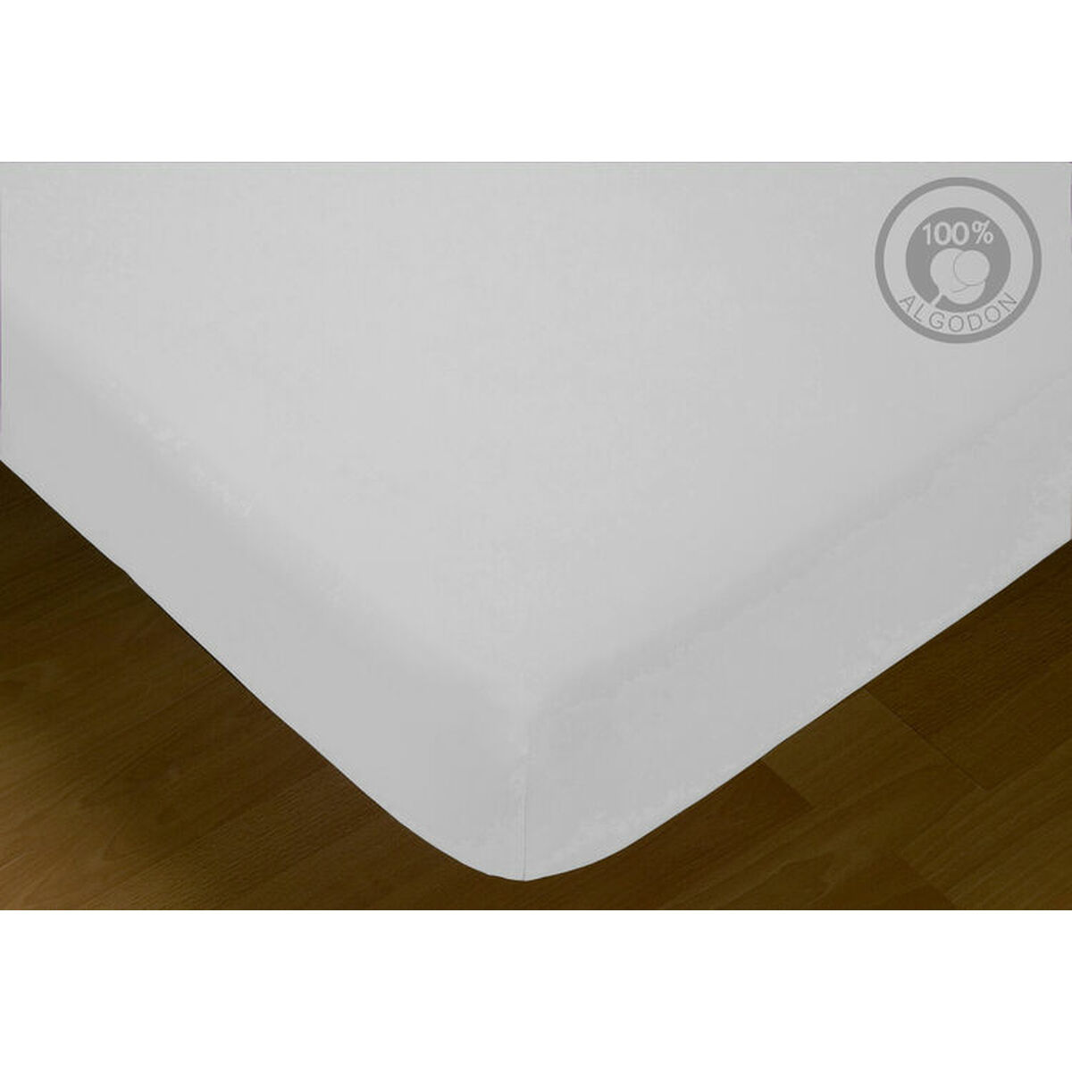 Lençol de baixo ajustável Hosteline IRIS Branco Solteiro